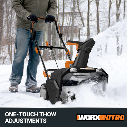 WO7131.1 40V Power Share 20" Cordless Snow Blower with Brushless Motor (4 Batteries & Charger Included)