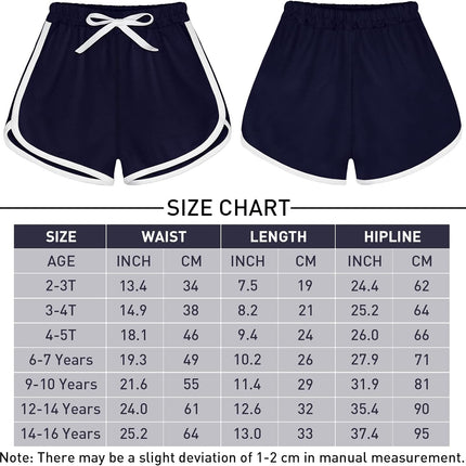 3 Pieces Girls Boys Running Athletic Shorts Dance Sport Shorts Summer Workout Shorts for Toddler Kids