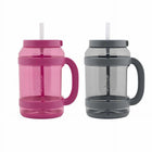 Waterday, 80Oz Capacity. Spill-Proof Silicone Straws. 2-Pack Multicolor.