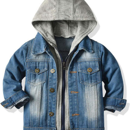 Baby Boys Girls Denim Jacket Kids Toddler Button down Jeans Jacket Top Coat Outerwear