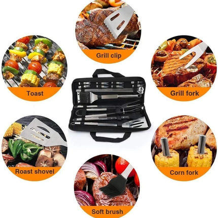 Grill Tools Set,Grill Set,Grilling Utensil Set,Grilling Accessories,Stainless Steel Grill Set, BBQ Kit,Bbq Grill Tools for Outdoor Camping Kitchen,21 Pcs