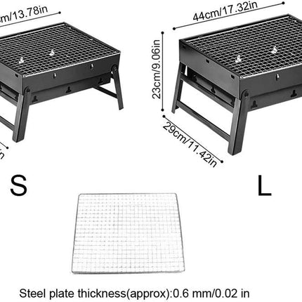 Barbecue Charcoal Grill Portable Folding BBQ Grill Barbecue Small Barbecue Grill,Outdoor Grill Tools for Camping Hiking Picnics Traveling