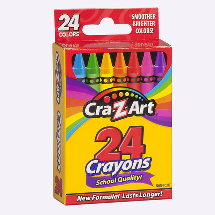 School Quality Multicolor Crayons, 24 Count, Back to School Supplies