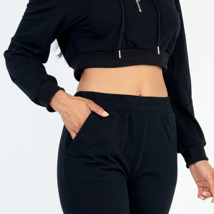 French Terry Half Zip Hoodie and Joggers Set (CAPELLA)