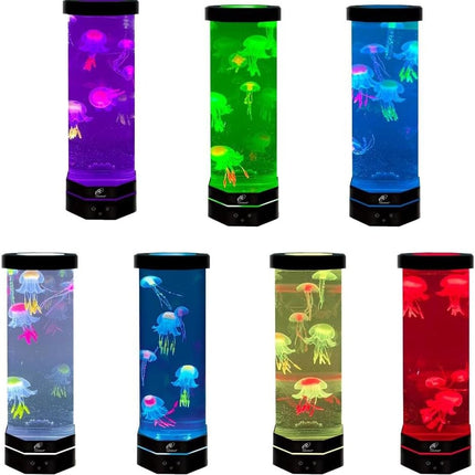 LED Fantasy Jellyfish Lamp with Color Changing Light Effects. a Sensory Synthetic Fish Tank Aquarium Mood Lamp. Large (15 Inches Tall)