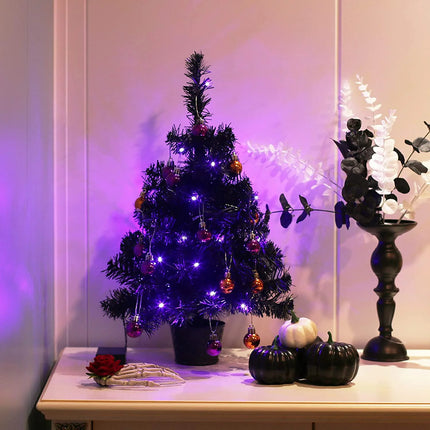 Mini Halloween Black Tree Artificial Tree Decor for Halloween Home Decoration Party Supplies, 24 Inch