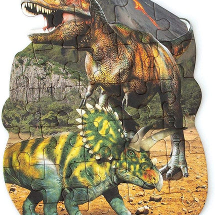 Dinosaur World 24-Piece Die-Cut Shaped Mini Puzzle for Kids