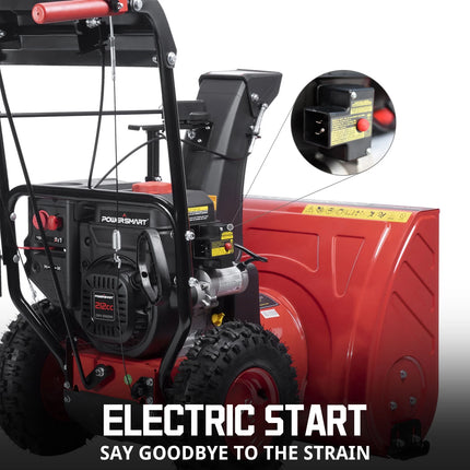 Brand New Gas Snow Blower 24 In. Two-Stage, 120V Electric Start, 212CC Self-Propelled Snow Blower with LED Headlight