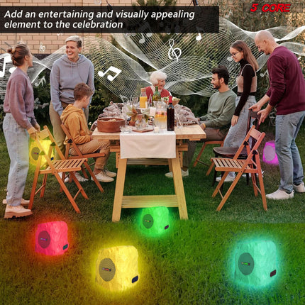 5Core Outdoor Wireless Speakers Bluetooth Rock Waterproof Linkable TWS Garden Speaker