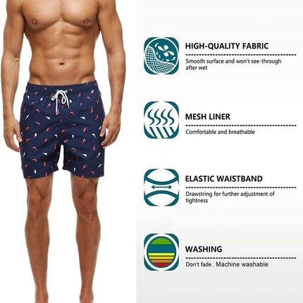 Mens Swim Trunks with Mesh Lining Quick Dry Beach Shorts Swimming Bathing Suits