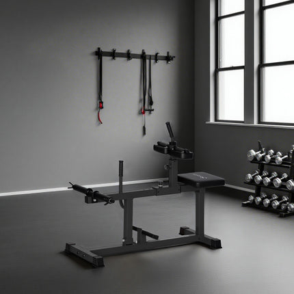 Adjustable Steel Seated Calf Raise Exercise Strength Training Gym Equipment, Black