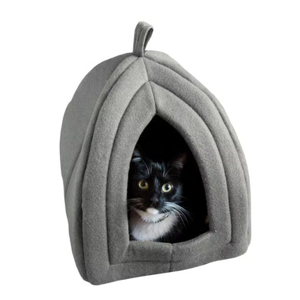 Small Grey Igloo Cat Bed