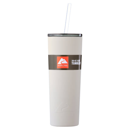 30 Oz Slim Insulated Stainless-Steel Tumbler, Tan