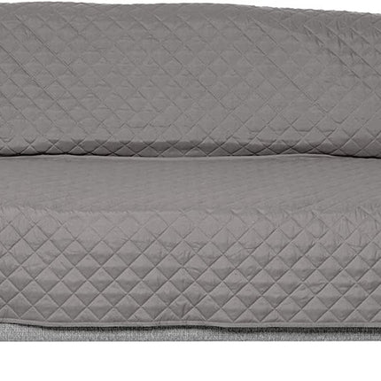 Water-Resistant & Reversible Large Sofa/Couch Cover Protector for Dogs, Cats, & Children - Two-Tone Pinsonic Quilted Living Room Furniture Cover - Gray/Mist, Large Sofa