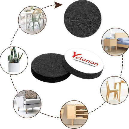 Felt Furniture Pads -278 Pcs Furniture Pads Hardwoods Floors Self Adhesive, Cuttable Felt Chair Pads, anti Scratch Floor Protectors for Furniture Feet Chair Legs, Furniture Felt Pads,Black