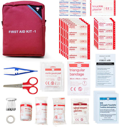 Mini First Aid Kits,Small Waterproof Emergency Medical Survival Kit for Camping,Hiking,Travel,Backpacking,Vehicle,Outdoors & Sports（78 Pieces）