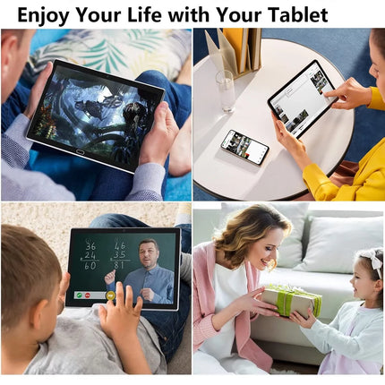 2024 Newest Android 11 Tablet 10.1 Inch, Octa-Core Dual 4G Cellular Tablet 64GB, Wifi, 4G RAM, with Case Mouse Keyboard