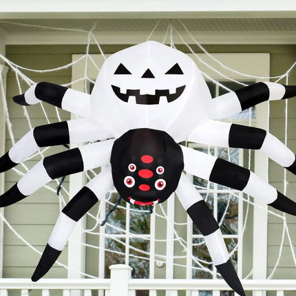 Halloween Inflatable 5 FT Halloween Spider Inflatable, Scary Inflatable Halloween Spider Blow up Spider Decoration with LED Lights, Halloween Decorations Inflatables Clearance for Holiday/Lawn