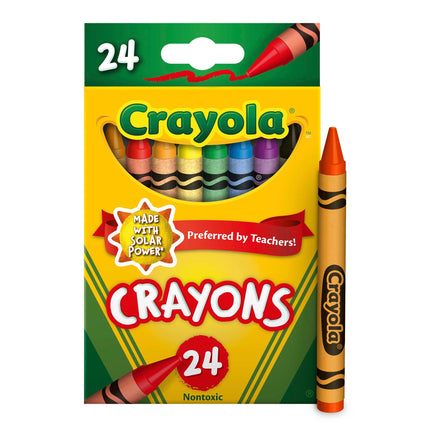 Crayons, 24 Count, Back to School Supplies, Classroom Supplies, Assorted Classic Colors, Gifts