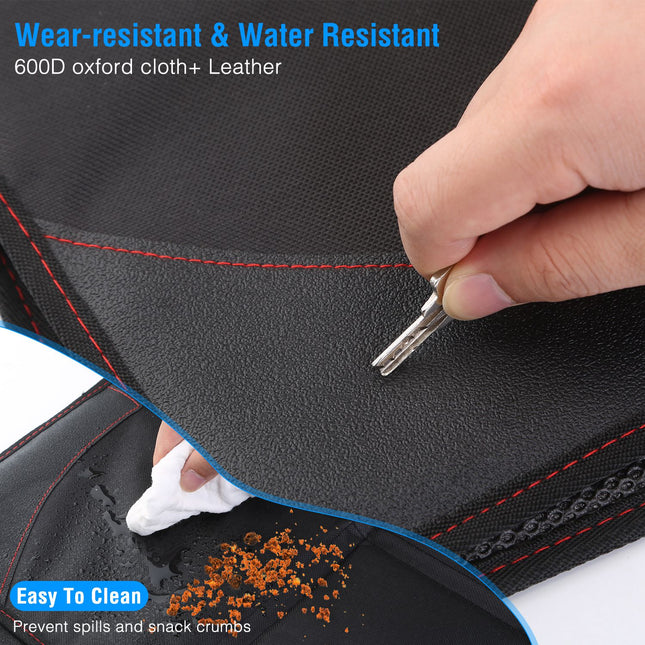 2 Packs Car Seat Protector Cushion Mat Pad With Thick Padding Protector For Child Baby Car Seat Mesh Pockets