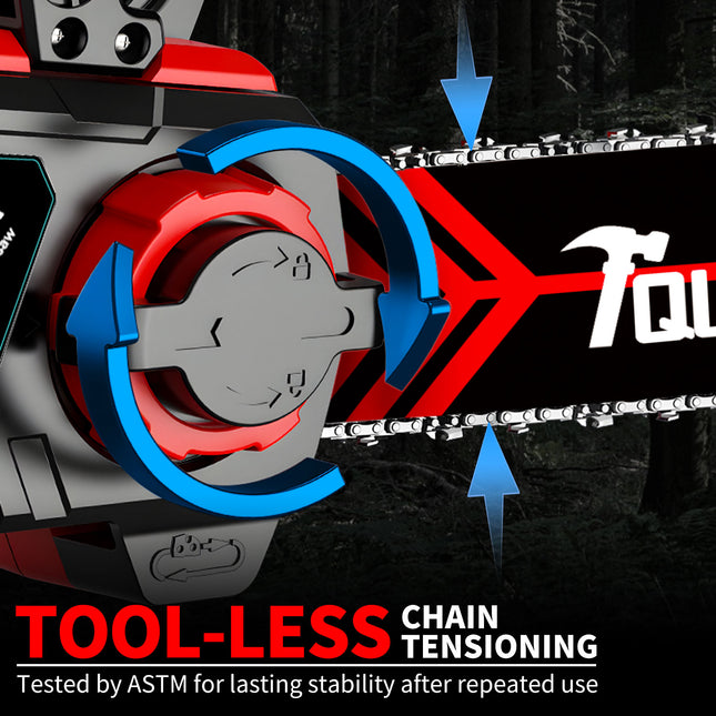 21V Powerful Brushless Chainsaw Ultimate Cordless Power Chain Saw For Wood Cutting, Tree Trimming More Battery Charger Included