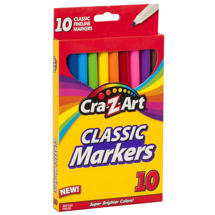 Classic Fine Line Colored Markers, 10 Count, Child to Adult, Back to School Supplies