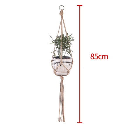 Hand-woven plant hanging basket cotton rope sling basket