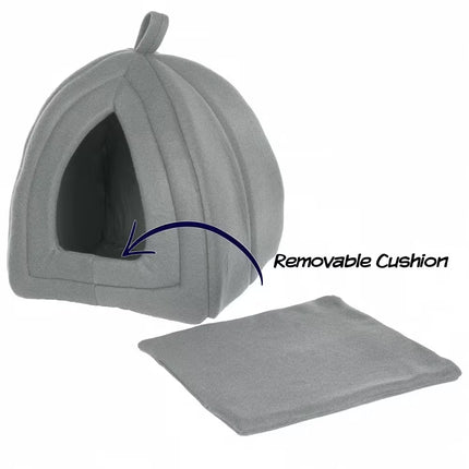 Small Grey Igloo Cat Bed