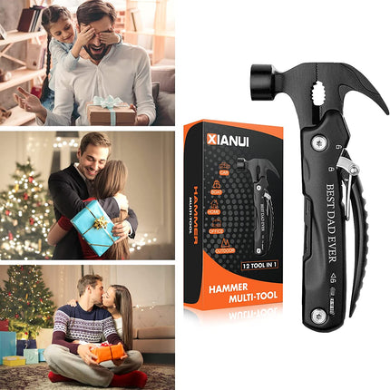 Gifts for Dad, 12 in 1 Multitool Hammer BEST DAD EVER, Dad Gifts from Daughter Son Wife, Unique Birthday Gifts Ideas, Christmas Stocking Stuffers for Dad Who Wants Nothing