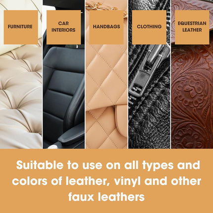 Leather Protection Cream | 2-In-1 Leather Conditioner & Waterproofing Protector for Furniture, Shoes, Car Seats & More | Prevent Stains While Nourishing | 8.5Oz/ 250Ml