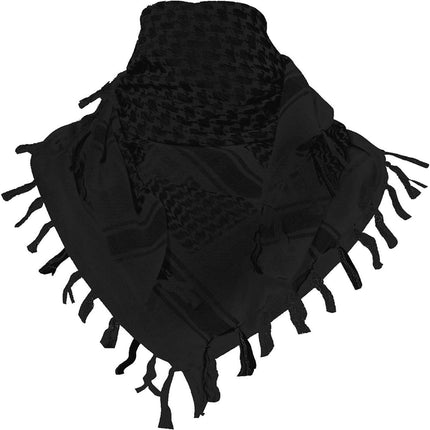 Men'S Cotton Military Shemagh Head Neck Tactical Scarf Arab Wrap Black