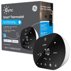 Black Smart Thermostat with Wi-Fi Compatibility