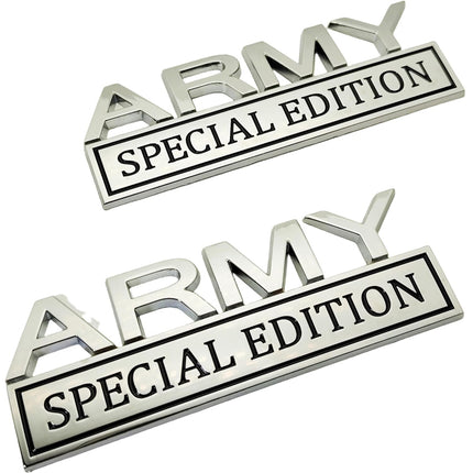 2pack Army Special Edition Emblems, Army Car Emblem 3D Badge Decal Car Truck SUV,Refrigerator Sticker,Window Display Stickers