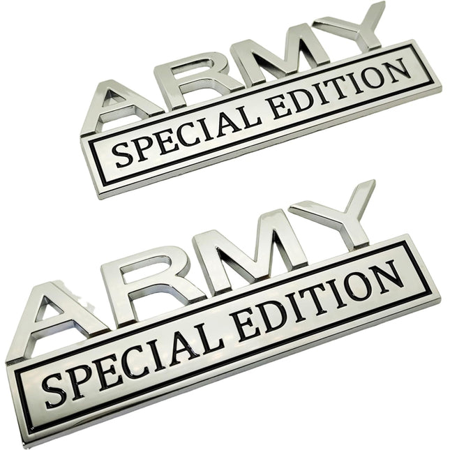 2pack Army Special Edition Emblems, Army Car Emblem 3D Badge Decal Car Truck SUV,Refrigerator Sticker,Window Display Stickers