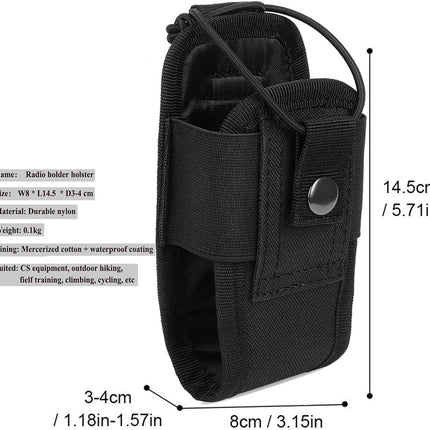 Molle Radio Holder Walkie Talkie Pouch Case for Duty Belt Radio Holster Tactical Hunting Intercom Bag