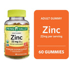 Immune System Support Zinc Supplement Gummies, Grapefruit, 22 Mg, 60 Count