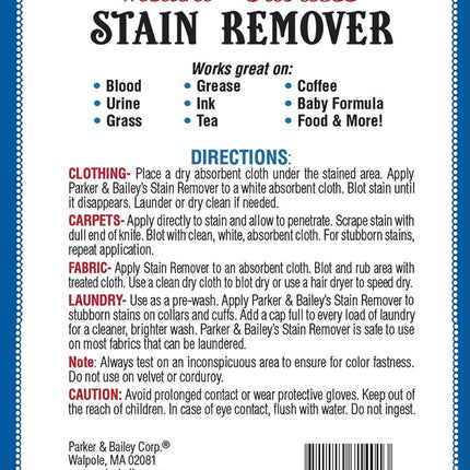 Parker and Bailey Stain Remover- Blood Stain Remover for Carpet, Clothes, Sheets and Mattress - Garment and Fabric Laundry Stain Remover - 16Oz