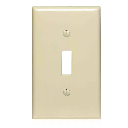 1-Gang Ivory Toggle Nylon Midway/Midsize Wall Plate (1-Pack) 00PJ1-00I