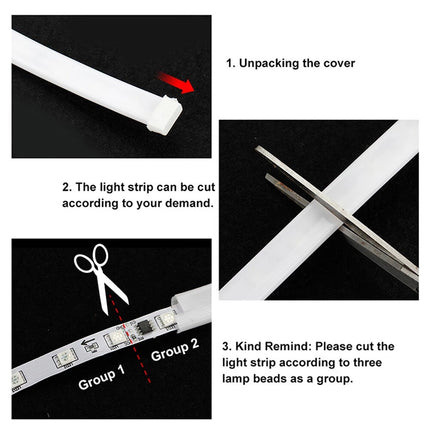 180cm 12V Car Waterproof Front Hood LED Daytime Running Decorative Flexible Light Strip For Car, Truck, SUV