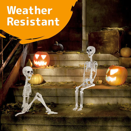 30 Inch Halloween Giant Skeleton - Full Body Halloween Skeleton with Movable Joints for Best Halloween Decoration