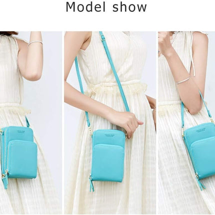 Small Crossbody Cell Phone Bag for Women, Mini over Shoulder Handbag Purse with Credit Card Slots