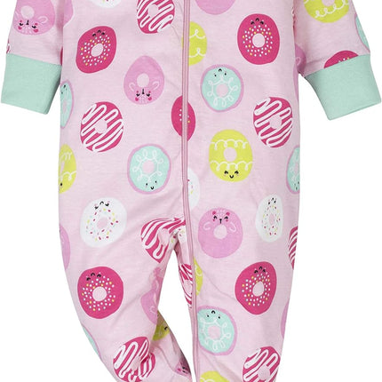 Baby-Girls 4-Pack Sleep 'N Play Footies Multi Pack