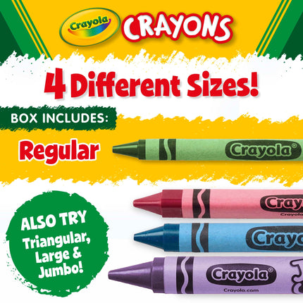 Crayons, 24 Count, Back to School Supplies, Classroom Supplies, Assorted Classic Colors, Gifts