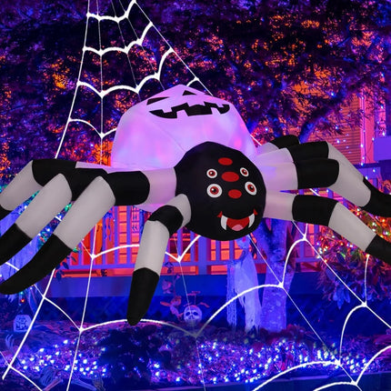 Halloween Inflatable 5 FT Halloween Spider Inflatable, Scary Inflatable Halloween Spider Blow up Spider Decoration with LED Lights, Halloween Decorations Inflatables Clearance for Holiday/Lawn