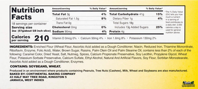 Authentic Jamaican HTB Easter Bun 35oz