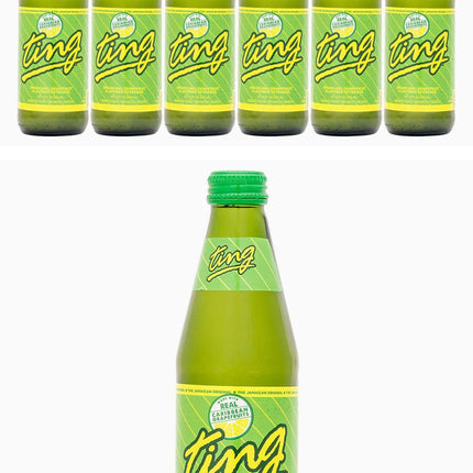 Ting, Sparkling Jamaican Grapefruit Flavored Beverage Glass Bottle