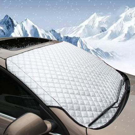 Car Windshield Cover, Heavy Duty Ultra Thick Protective Windscreen Cover - Snow Ice Frost Sun UV Dust Water Resistent - Pefect Fit for Cars Suvs All Years Summer/Winter