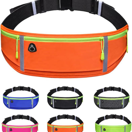 Fanny Pack Running Belt for Men Women, Waterproof Waist Pack, Runners Belt for Hiking Fitness Travel Adjustable Running Pouch Phone Holder Accessories for Iphone Samsung