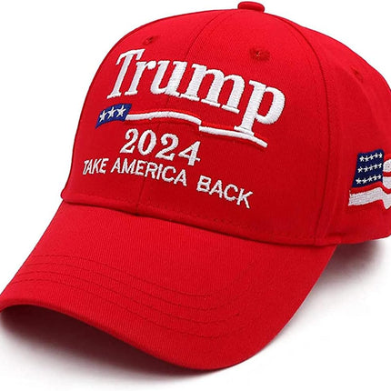 Trump 2024 Hat Keep America Great Take America Back Hat with USA Flag Embroidery Adjustable Baseball Cap