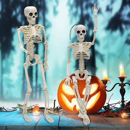 Halloween Skeletons,  26" Full Body Adjustable Skeleton with Movable Joints for Halloween Party Haunted House Outdoor Yard Tree Desk Decor, Holiday Scary Toys Prizes Gifts for Kids